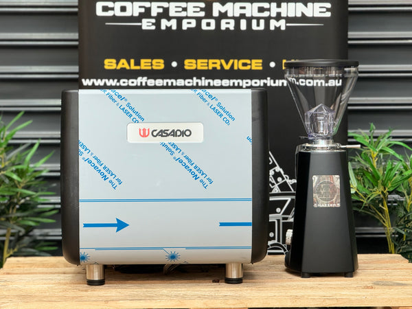 Brand New Casadio Undici 2 Group Compact Coffee Machine & Mazzer Super Jolly V Pro Electronic Coffee Grinder Package