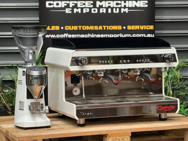Brand New Astoria Tanya R 2 Group Coffee Machine & Mazzer Super Jolly V Pro Package