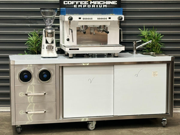 Brand New Stainless Steel 200cm Coffee Cart - Sanremo Zoe Competition Package