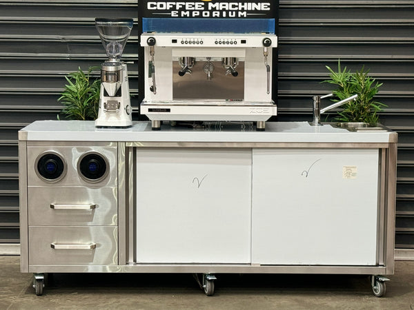 Brand New Stainless Steel 200cm Coffee Cart - Sanremo Zoe Competition Package