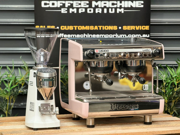 Brand New Casadio Undici 2 Group Compact Coffee Machine & Mazzer Super Jolly V Pro Electronic Grinder Package