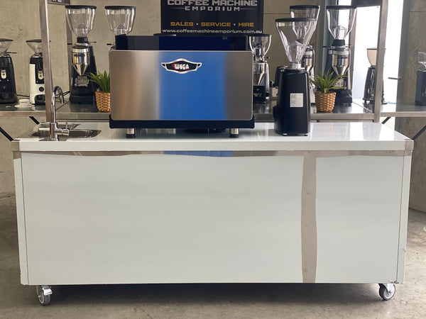Brand New Stainless Steel 200cm Coffee Cart - Wega Pegaso Package