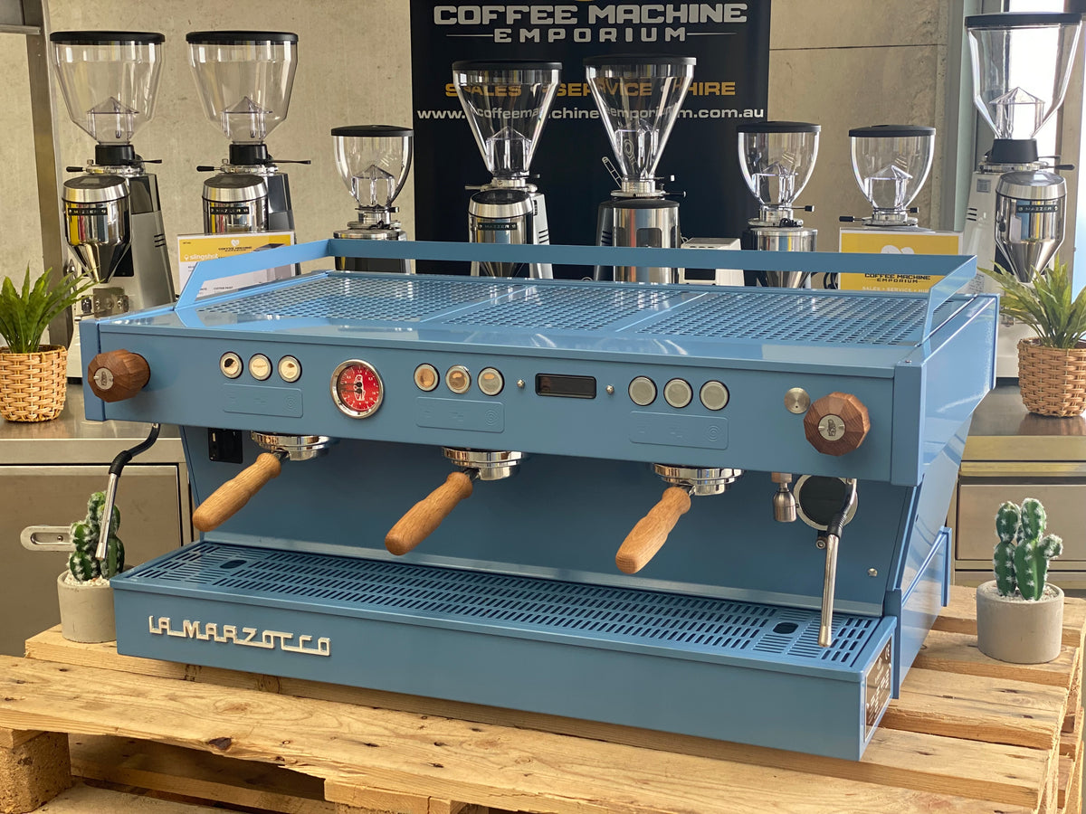 La Marzocco Linea PB 3 Group Coffee Machine Wedgewood Blue Coffee