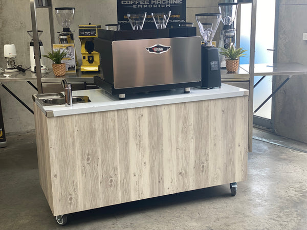 Brand New Stainless Steel 160cm Coffee Cart - Wega Pegaso Package