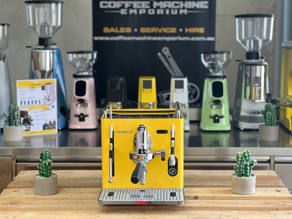 Brand New Sanremo Cube 1 Group Coffee Machine - York Yellow