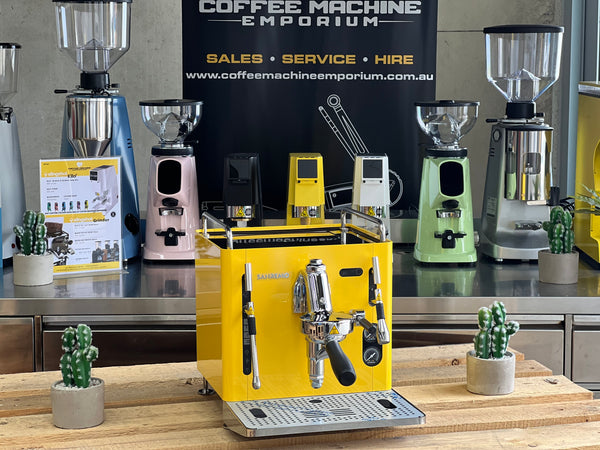 Brand New Sanremo Cube 1 Group Coffee Machine - York Yellow