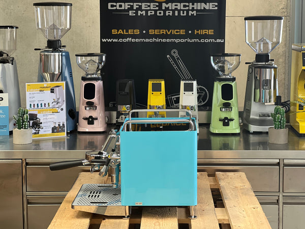 Brand New Sanremo Cube 1 Group Coffee Machine - Azure Lake Blue
