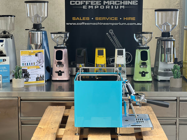 Brand New Sanremo Cube 1 Group Coffee Machine - Azure Lake Blue