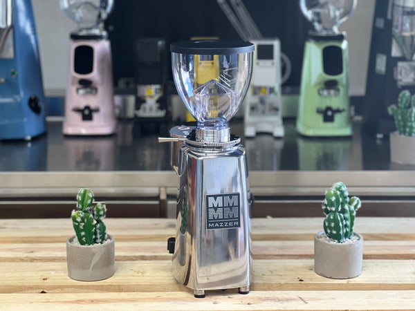 Brand New Mazzer Mini Electronic Coffee Grinder - Polished Aluminium