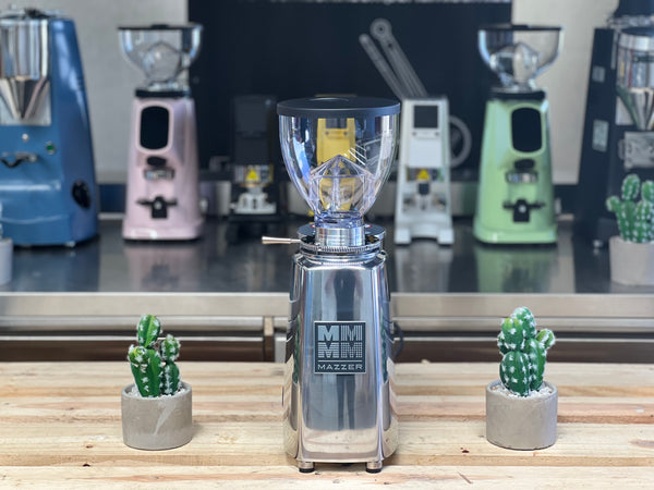 Brand New Mazzer Mini Electronic Coffee Grinder - Polished Aluminium