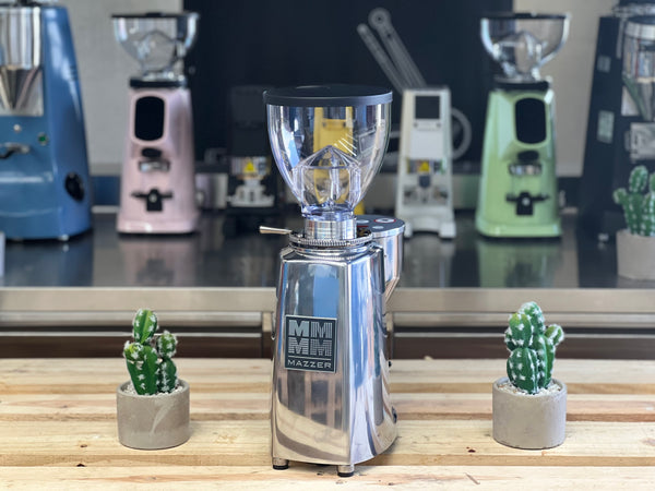 Brand New Mazzer Mini Electronic Coffee Grinder - Polished Aluminium