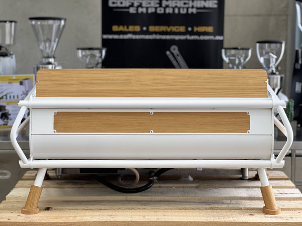 Sanremo Cafe Racer 3 Group Coffee Machine -  White & Wood