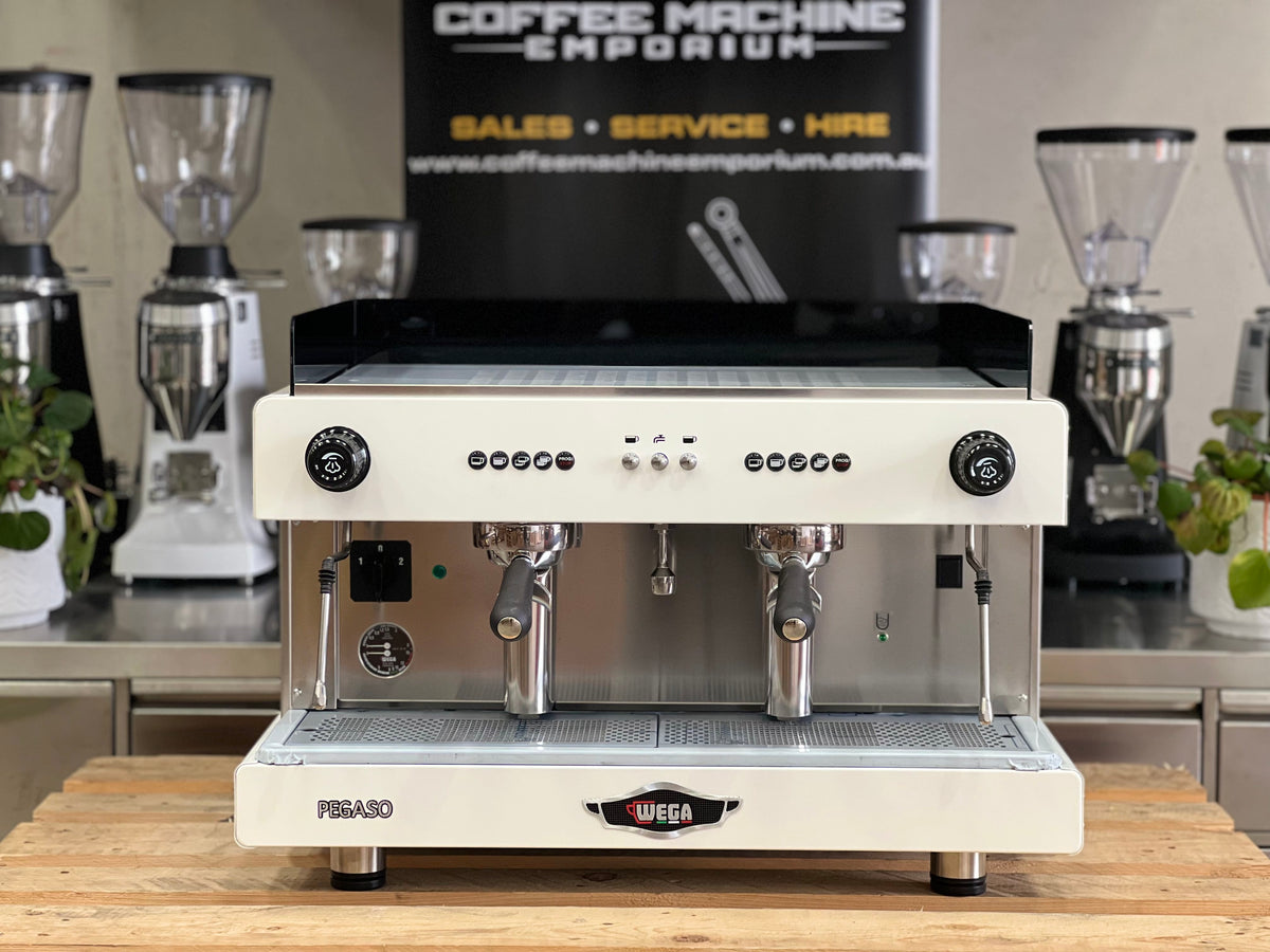 Brand New Wega Pegaso EVD 2 Group Coffee Machine Matt White Coffee