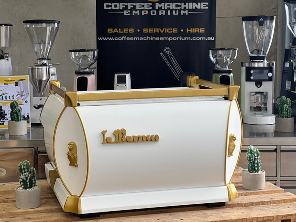 La Marzocco GB5 2 Group Coffee Machine - White & Gold