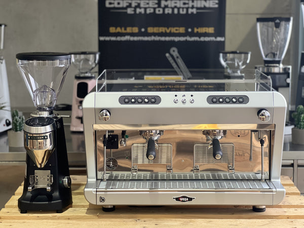 Brand New Wega Io 2 Group Coffee Machine & Mazzer Super Jolly V Pro Package - Black