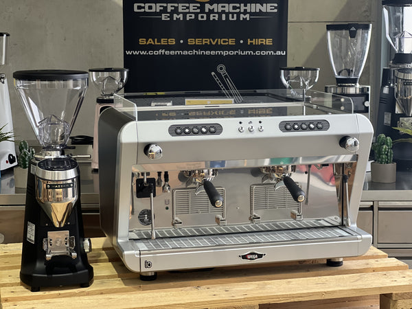 Brand New Wega Io 2 Group Coffee Machine & Mazzer Super Jolly V Pro Package - Black