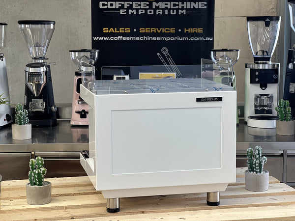 Brand New Sanremo Zoe Compact 2 Group Coffee Machine - Matt White