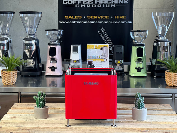 Brand New Sanremo Cube 1 Group Coffee Machine - Racing Red