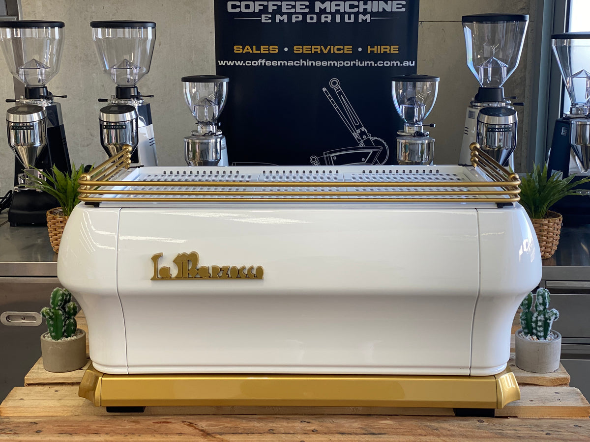 La Marzocco FB80 3 Group Coffee Machine White Gold Coffee Machine Emporium AU