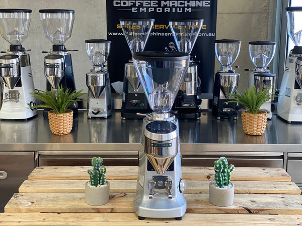 Brand New Mazzer Super Jolly V Pro Electronic Coffee Grinder - Silver