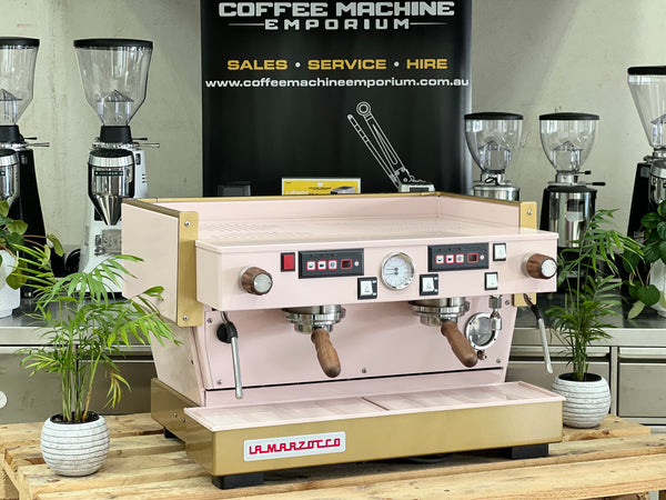 La Marzocco Linea Classic AV 2 Group Coffee Machine - Pink & Gold