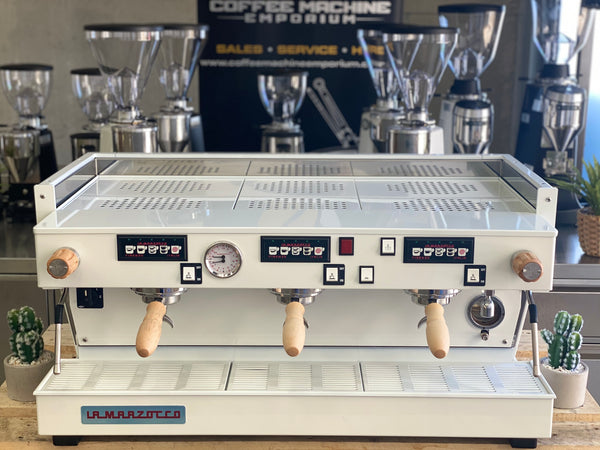 La Marzocco Linea Classic AV 3 Group Coffee Machine - Mother of Pearl White