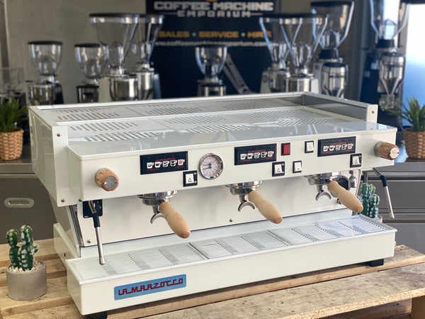 La Marzocco Linea Classic AV 3 Group Coffee Machine - Mother of Pearl White