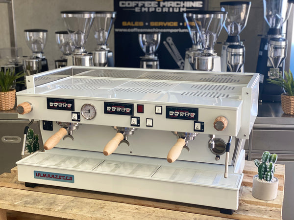 La Marzocco Linea Classic AV 3 Group Coffee Machine - Mother of Pearl White