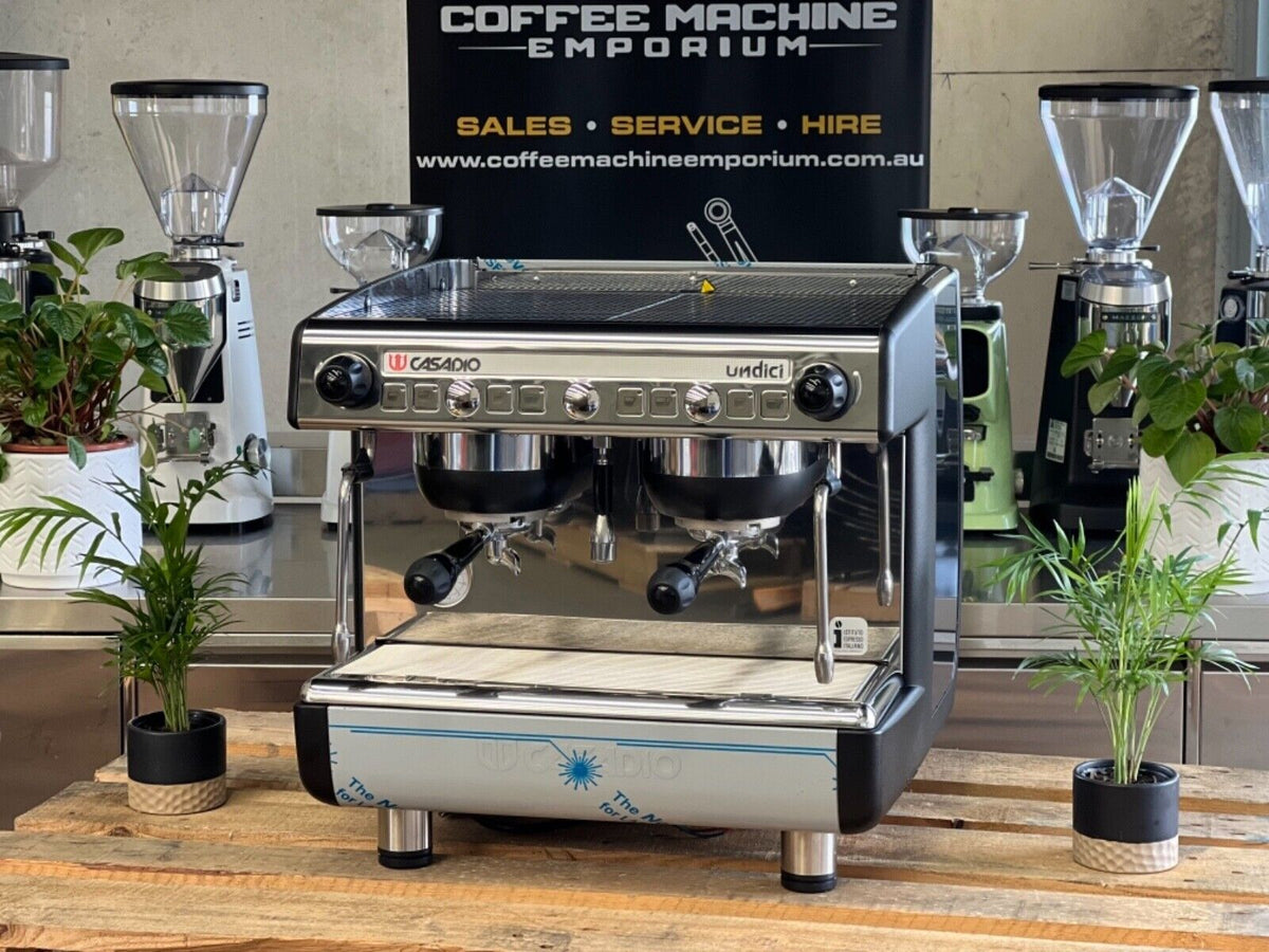 Brand New Casadio Undici 2 Group Compact Coffee Machine Black
