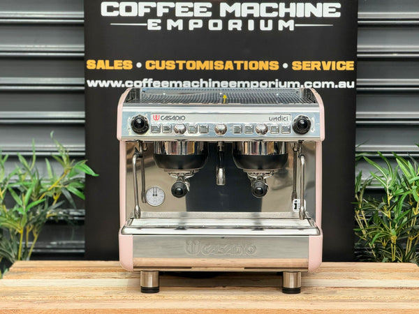 Brand New Casadio Undici 2 Group Compact Coffee Machine - Dusty Pink