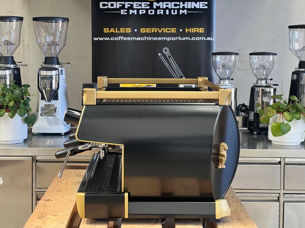 La Marzocco GB5 3 Group Coffee Machine - Black & Gold
