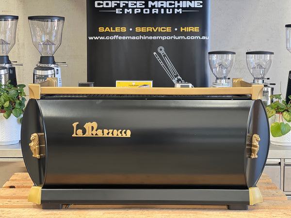 La Marzocco GB5 3 Group Coffee Machine - Black & Gold