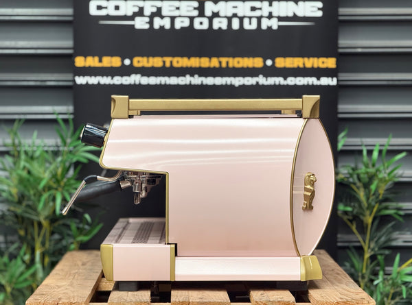 La Marzocco GB5 3 Group Commercial Coffee Machine - Dusty Pink & Gold