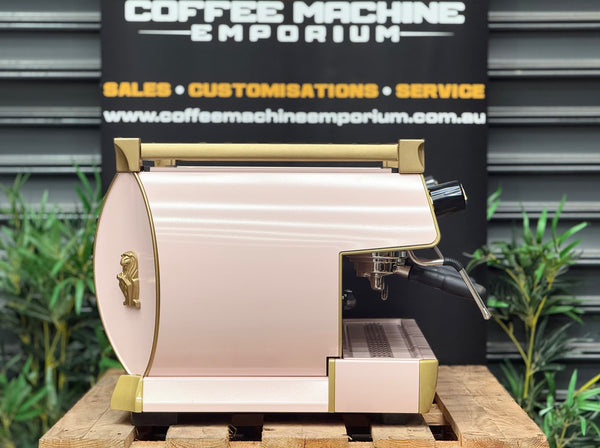 La Marzocco GB5 3 Group Commercial Coffee Machine - Dusty Pink & Gold