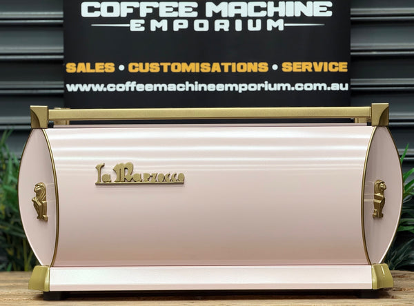 La Marzocco GB5 3 Group Commercial Coffee Machine - Dusty Pink & Gold
