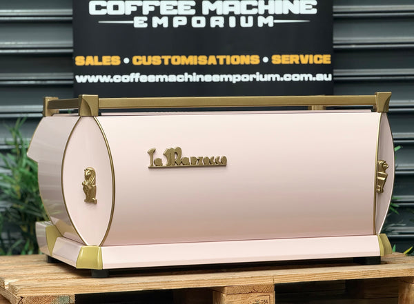 La Marzocco GB5 3 Group Commercial Coffee Machine - Dusty Pink & Gold