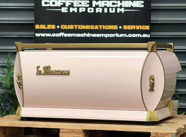 La Marzocco GB5 3 Group Commercial Coffee Machine - Dusty Pink & Gold