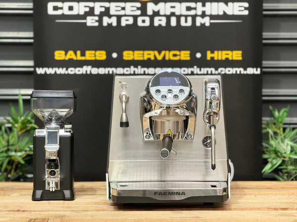 Brand New Faemina GTi 1 Group Coffee Machine and Touch & Match Grinder Package