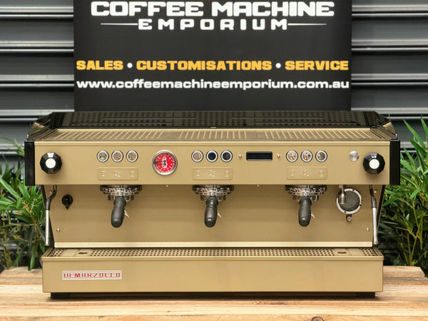 La Marzocco Linea PB 3 Group Coffee Machine - Spanish Gold & Black