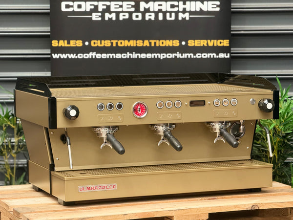 La Marzocco Linea PB 3 Group Coffee Machine - Spanish Gold & Black