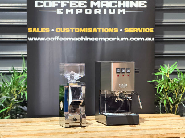 Brand New Gaggia Classic 1 Group & Brand New Eureka Mignon Specialita Smart Coffee Grinder