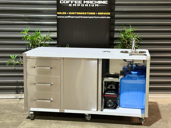 Brand New Stainless Steel 160cm Coffee Cart