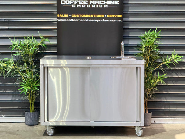 Brand New Stainless Steel 120cm Coffee Cart