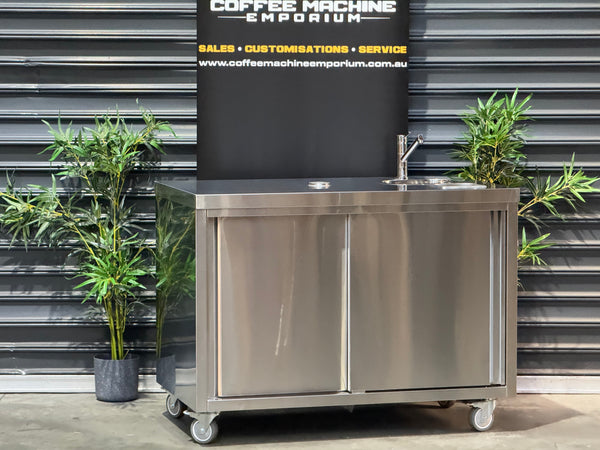 Brand New Stainless Steel 120cm Coffee Cart