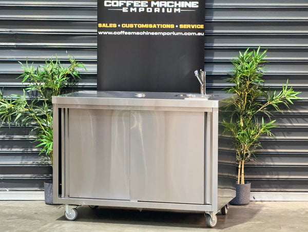 Brand New Stainless Steel 120cm Coffee Cart