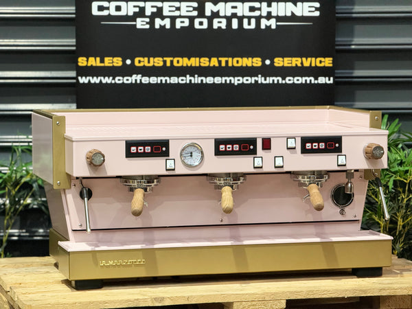 La Marzocco Linea Classic Av 3 Group Coffee Machine - Pink & Gold