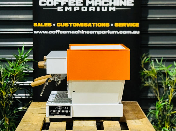 La Marzocco Linea Classic AV 2 Group Coffee Machine - White & Orange