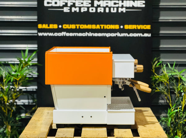 La Marzocco Linea Classic AV 2 Group Coffee Machine - White & Orange