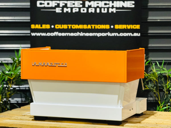 La Marzocco Linea Classic AV 2 Group Coffee Machine - White & Orange