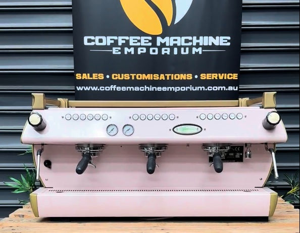 La Marzocco GB5 3 Group Commercial Coffee Machine - Dusty Pink & Gold